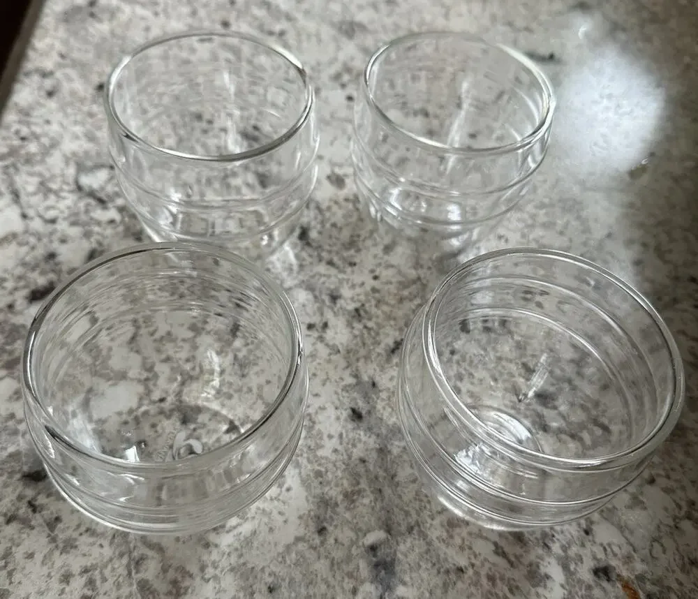 4 pc Set Teavana Double Wall Glass Teacup Espresso Insulated 8oz Tumbler